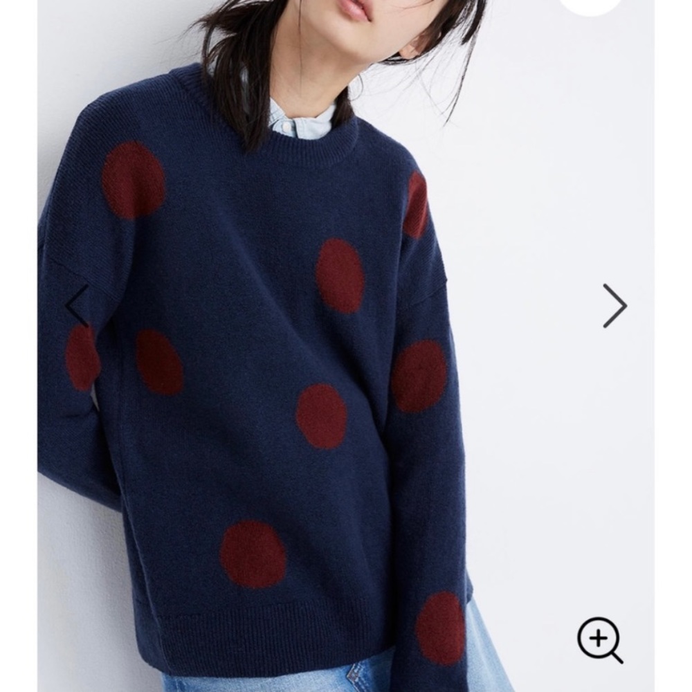 Madewell Dot Graystone Pullover Sweater in Coziest Yarn